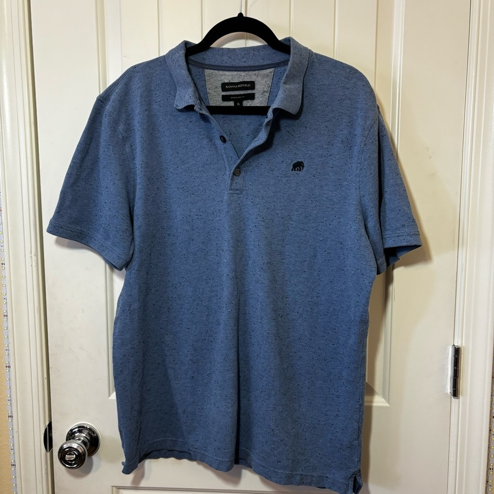 Banana Republic Blue Standard Fit Polo Shirt - Size XL EUC D0